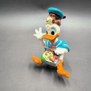 Donald Duck Chip and Dale Hiding Pvc Figure Disney Vintage Applause 2 inch